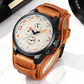 Men's Business Quartz Watches with PU Leather Strap