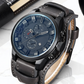 Men's Business Quartz Watches with PU Leather Strap