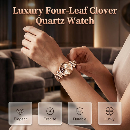 Elegant Four-Leaf Clover Women's Quartz Watch