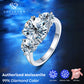 Three Stones Moissanite Engagement Ring