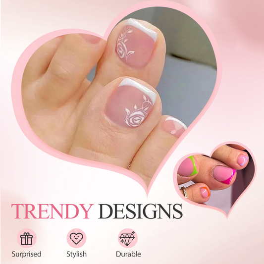 Press On Toe Nails for Women – Long-Lasting, Comfortable Fit & Easy Application ✨