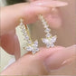 Sparkling Butterfly Crawler Earrings
