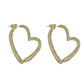 Women’s Sparkling Gold Heart Earrings