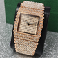 Bling Geometric Square Dial Watch