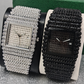 Bling Geometric Square Dial Watch