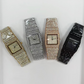 Bling Geometric Square Dial Watch