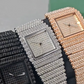 Bling Geometric Square Dial Watch