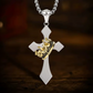 ⛪ LIMITED-TIME 50% OFF! ✨ Vintage Crown Cross Necklace – Titanium, Hypoallergenic, Meaningful ✝️