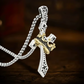 ⛪ LIMITED-TIME 50% OFF! ✨ Vintage Crown Cross Necklace – Titanium, Hypoallergenic, Meaningful ✝️