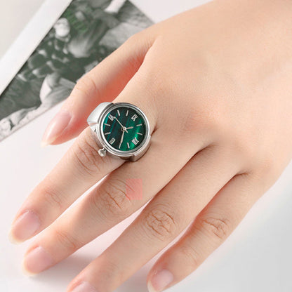 ⌚ Creative Round Quartz Finger Ring Watch – Stylish, Adjustable & Compact – Unique accessory for daily wear or parties ✨