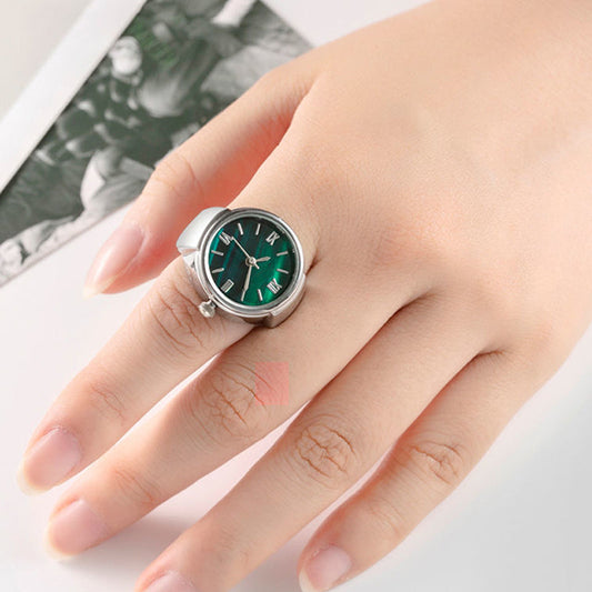 ⌚ Creative Round Quartz Finger Ring Watch – Stylish, Adjustable & Compact – Unique accessory for daily wear or parties ✨