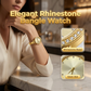 Women's Gold Bangle Watch with Rhinestone Bezel