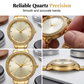 Women's Gold Bangle Watch with Rhinestone Bezel