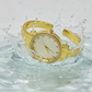 Women's Gold Bangle Watch with Rhinestone Bezel