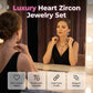✨ Sparkling Heart Jewelry Set – Necklace & Earrings, Elegant, Lightweight 💖