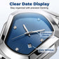 ⌚ LIMITED-TIME 50% OFF! ✨ Men's Rhombus-Shaped Watch – Stainless Steel, Blue Dial, Elegant 🌀