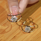 🌸Double Hoop Sparkling Zirconia Ball Earrings