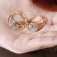 🌸Double Hoop Sparkling Zirconia Ball Earrings