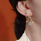 🌸Double Hoop Sparkling Zirconia Ball Earrings