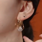 🌸Double Hoop Sparkling Zirconia Ball Earrings