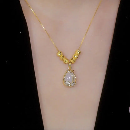 🌷 LIMITED-TIME 50% OFF! ✨ Elegant Tulip Pendant Necklace – Durable, Sparkling, Adjustable Chain 💎