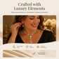 Women's Zircon Flower Necklace Earrings Set