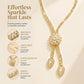 Women's Zircon Flower Necklace Earrings Set