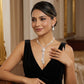Women's Zircon Flower Necklace Earrings Set