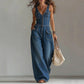 Women's Sleeveless V-Neck Denim Jumpsuit