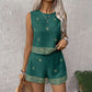 Women's Bohemian Print Sleeveless Top & Shorts Set