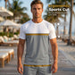 📢📢50% OFF !! ⏰Men's Summer Color-Block Sportswear Set