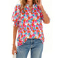 ✨ Women’s Casual Floral Short Sleeve Shirt