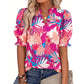 ✨ Women’s Casual Floral Short Sleeve Shirt