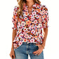 ✨ Women’s Casual Floral Short Sleeve Shirt