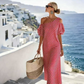 👗 LIMITED-TIME 50% OFF! ✨ Women's Striped Off Shoulder Dress – Elegant, Flowy, Summer Chic 🌊