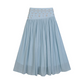Women's High Waist A-Line Long Skirt