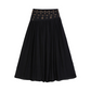 Women's High Waist A-Line Long Skirt