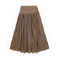Women's High Waist A-Line Long Skirt