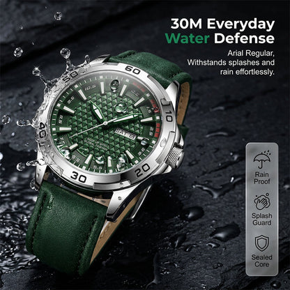 ⌚ LIMITED-TIME 50% OFF! 💥 Men's Luminous Quartz 30M Sports Wristwatch – 3D Geometric Dial, Anti-Scratch, Water Resistant ✨