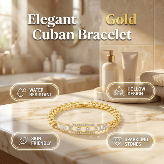⏳Limited-time 50% off⏰Women's Gold-Tone Cubic Zirconia Chain Bracelet💎📿