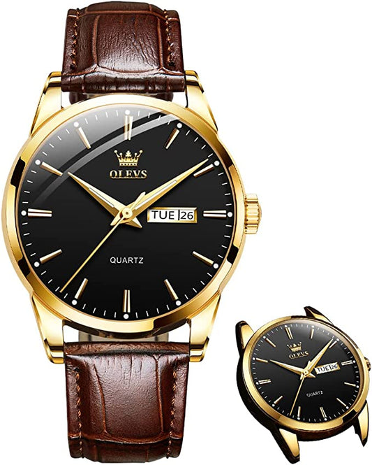 ⏳Time-Limited Special⏰Men's Simple Watch with Day & Date – Stainless Steel, Luminous Hands, Classic ✨