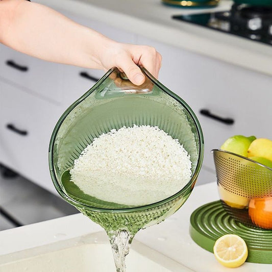 Multipurpose Rice Washing Bowl Strainer with Handle