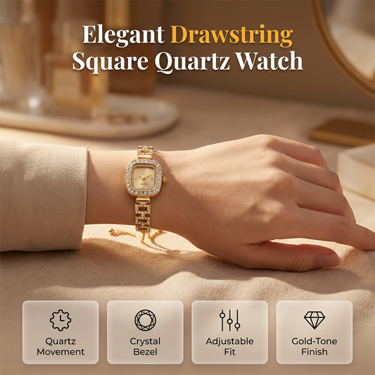 ⏳Time-Limited Special⏰Women Drawstring Bracelet Watch Square Quartz