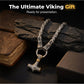 Viking Thor Hammer Pendant Necklace – Stainless Steel Byzantine Chain
