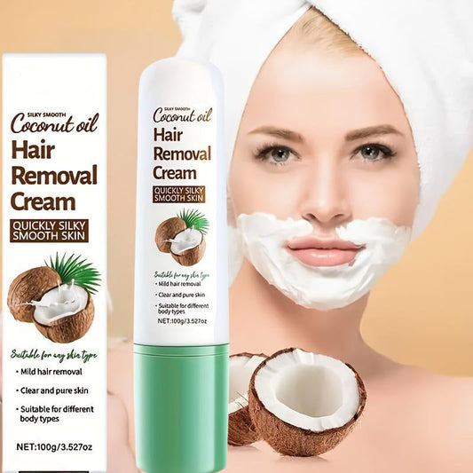 🥥 2026 Sale — Over 40,000 Sold!🔥Gentle Coconut Oil Hair Removal Cream