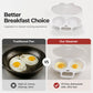 🥚 Perfect Poached Eggs in 2 Mins – No Oil, No Explosion. Microwave Egg Cooker with Splash-Proof Lid.