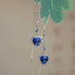 Ideal Gift - Exquisite Blue Heart Synthetic Gemstone Threader Earrings