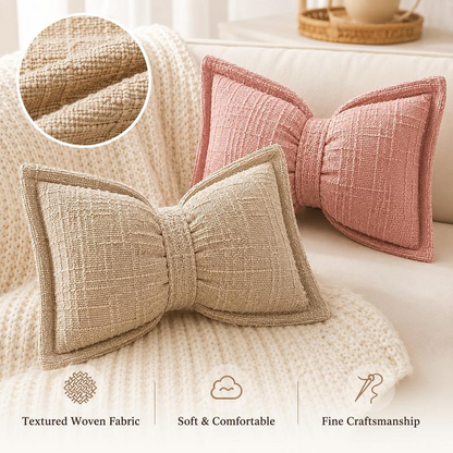 🛋️ Soft Chenille Bow-Shaped Throw Pillow – Ultra-soft, plush & decorative – Perfect for sofas, beds & cozy corners ✨