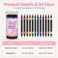 📢📢50% OFF !!⏰️ 24 Colors Dual Ended Nail Art Pens Set