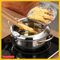 ⏳Time-Limited Special⏰201 Stainless Steel Tempura Fryer Pot – Thermometer, Drain Rack, Deep‑Body ✨